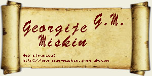 Georgije Miskin vizit kartica